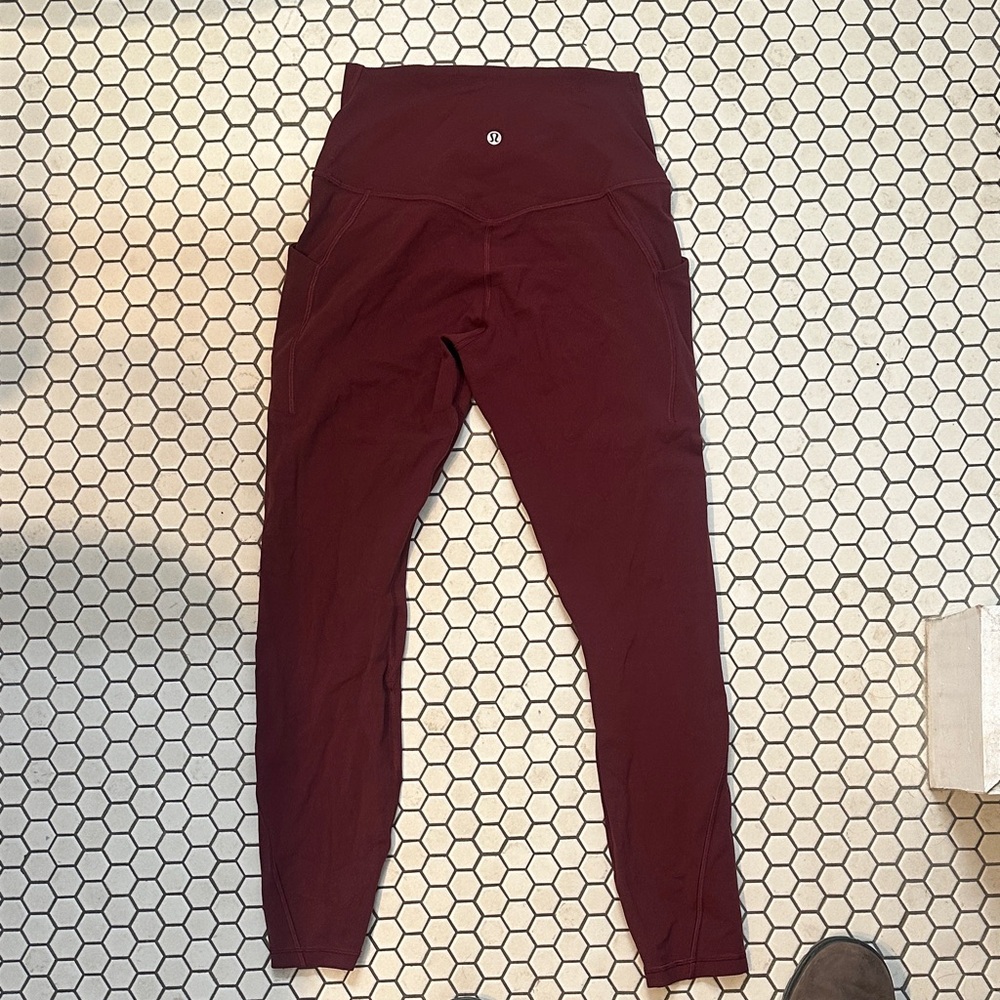 Lululemon align high rise pant with pockets 25” color Merlot